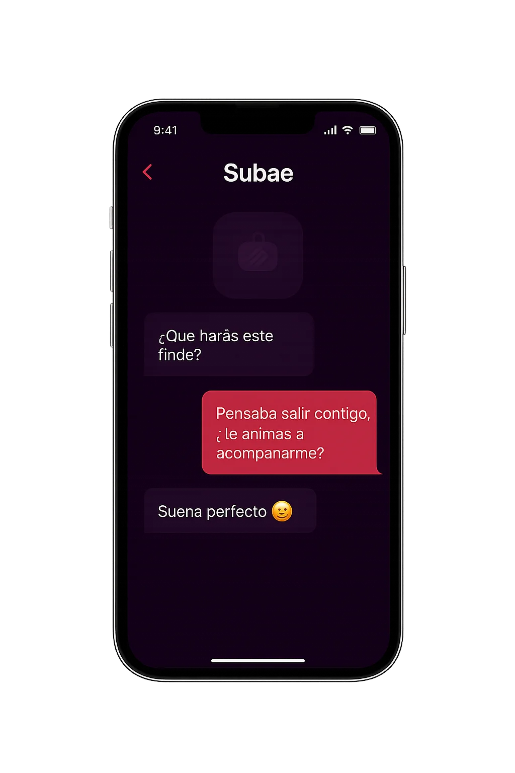Vista previa del chat Subae